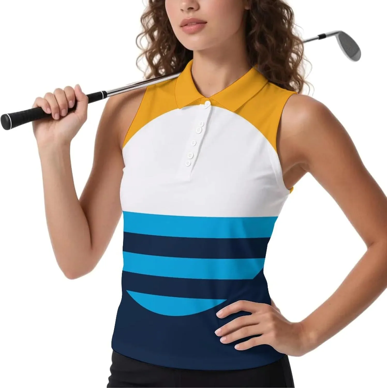 The People's Flag of Milwaukees Women's Sleeveless Golf Polo Shirts Athletic Tank Tops