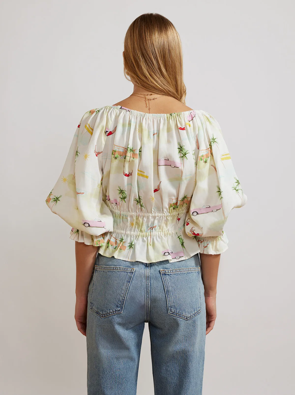 Tina Palm Springs Print Top