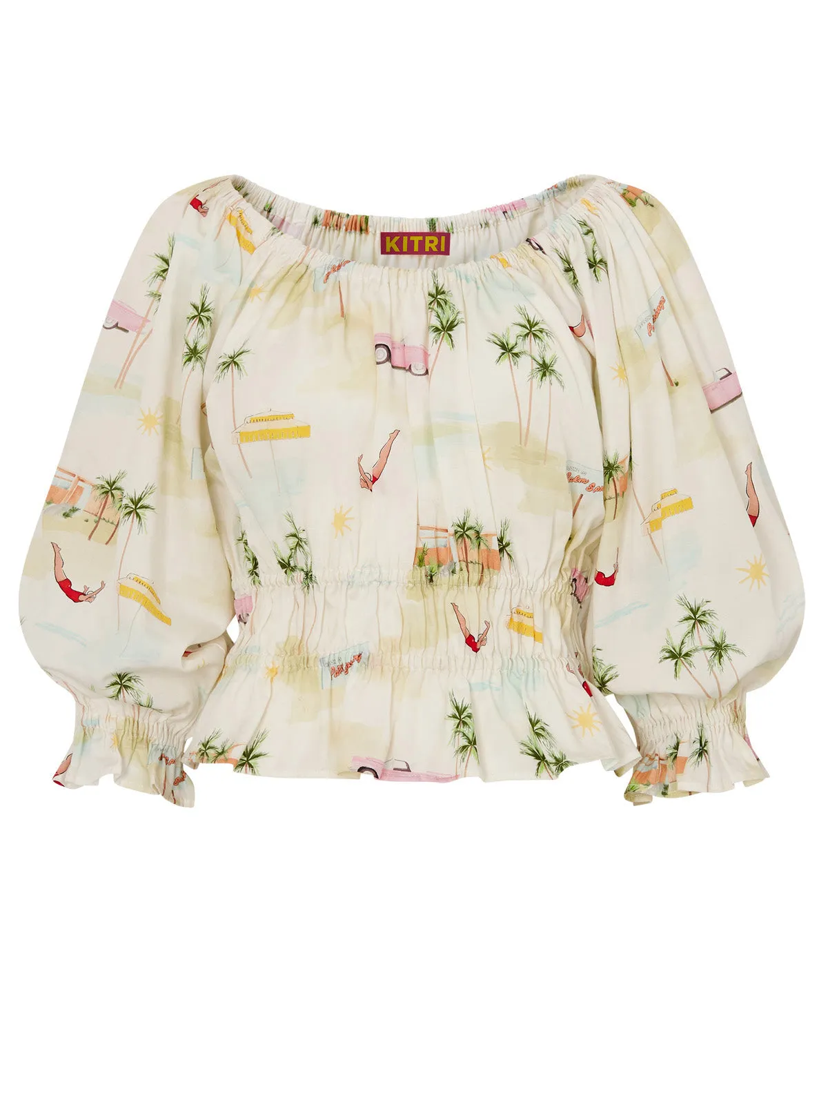 Tina Palm Springs Print Top