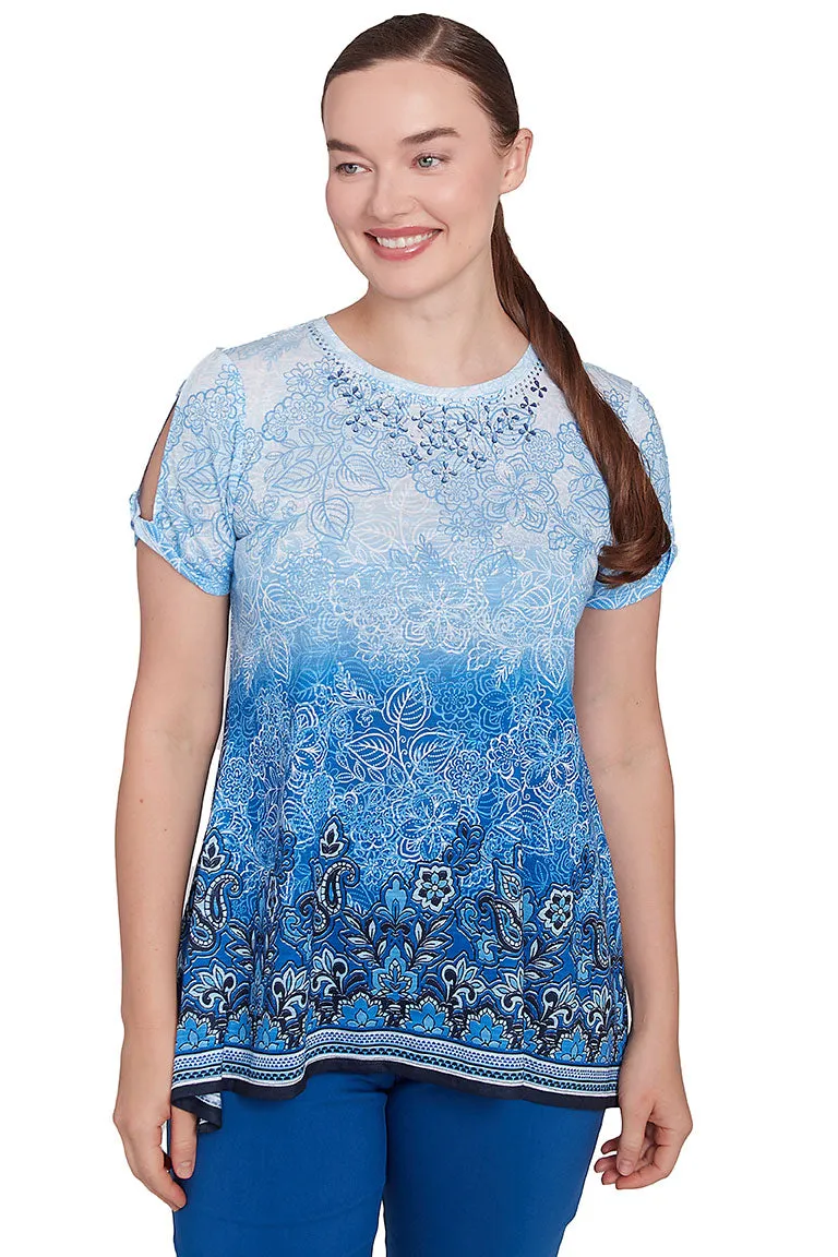 Tinted Tides Jeweled Shark Bite Tee