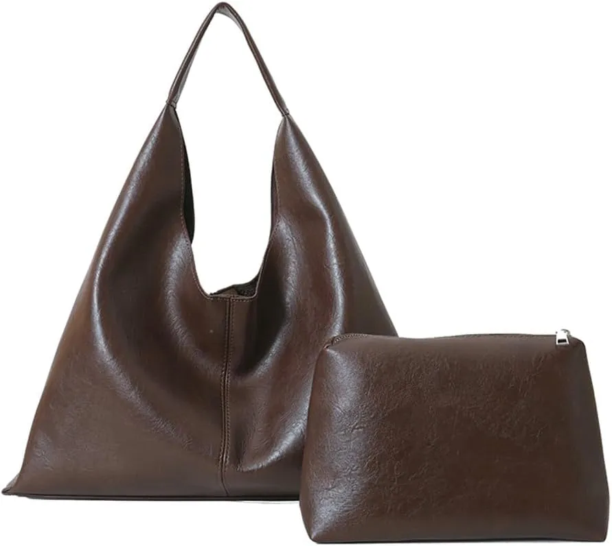 Tote Bags for Women Vegan Leather 2pcs Top Handle Satchel Purse Oversized Shoulder Handbag Hobo Bags