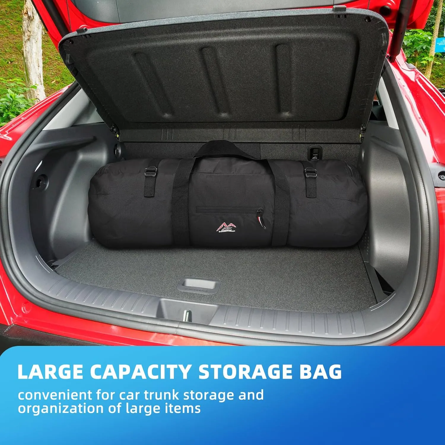 Travel Duffel Bag 37L/63L/125L Oversized Duffel Bag, Upgrade Zipper, Durable and Waterproof, Suitable for Camping Bag Travel Storage Bag Tent StorageBag Sports Equipment Bag (Black, XL125L)