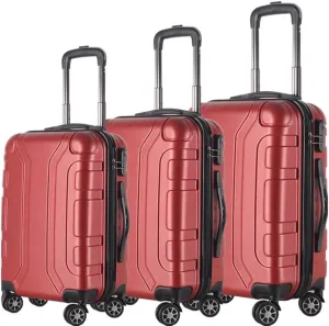 Travel Suitcase 3pcs Luggage Sets Wear-Resistance 20/24/28inch Lightweight Suitcase Spinner Wheels Carry-on Luggage (Color : C, Size : 3pcs)