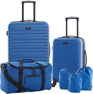 Travelers Club Orion Luggage and Travel Accessories, Blue, 6-Piece Set