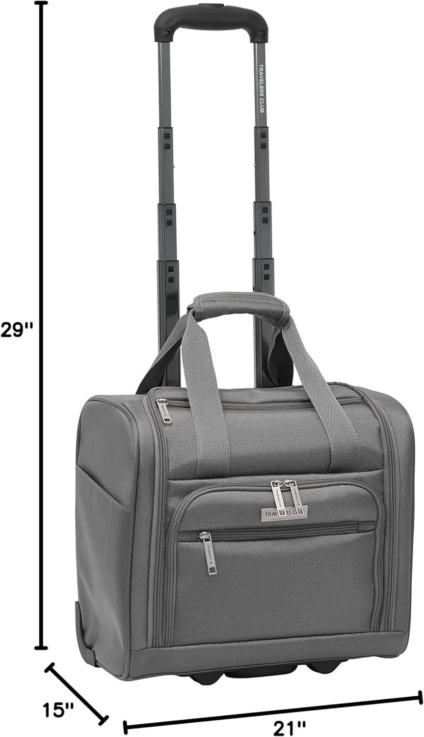 Travelers Club Riddock Luggage and Travel Accessories, Charcoal, 14-Piece Set