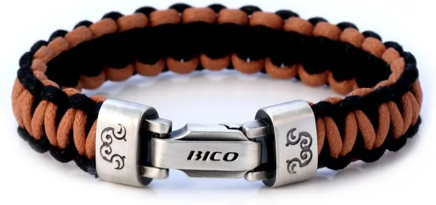 'Traveller' Hand-Woven Cord Bracelet (CA40 Brown Black)