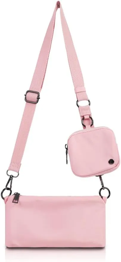 Trendy Crossbody Bags for Women Lightweight Nylon Shoulder Bag waterproof Waist Packs small purse for Travel sports