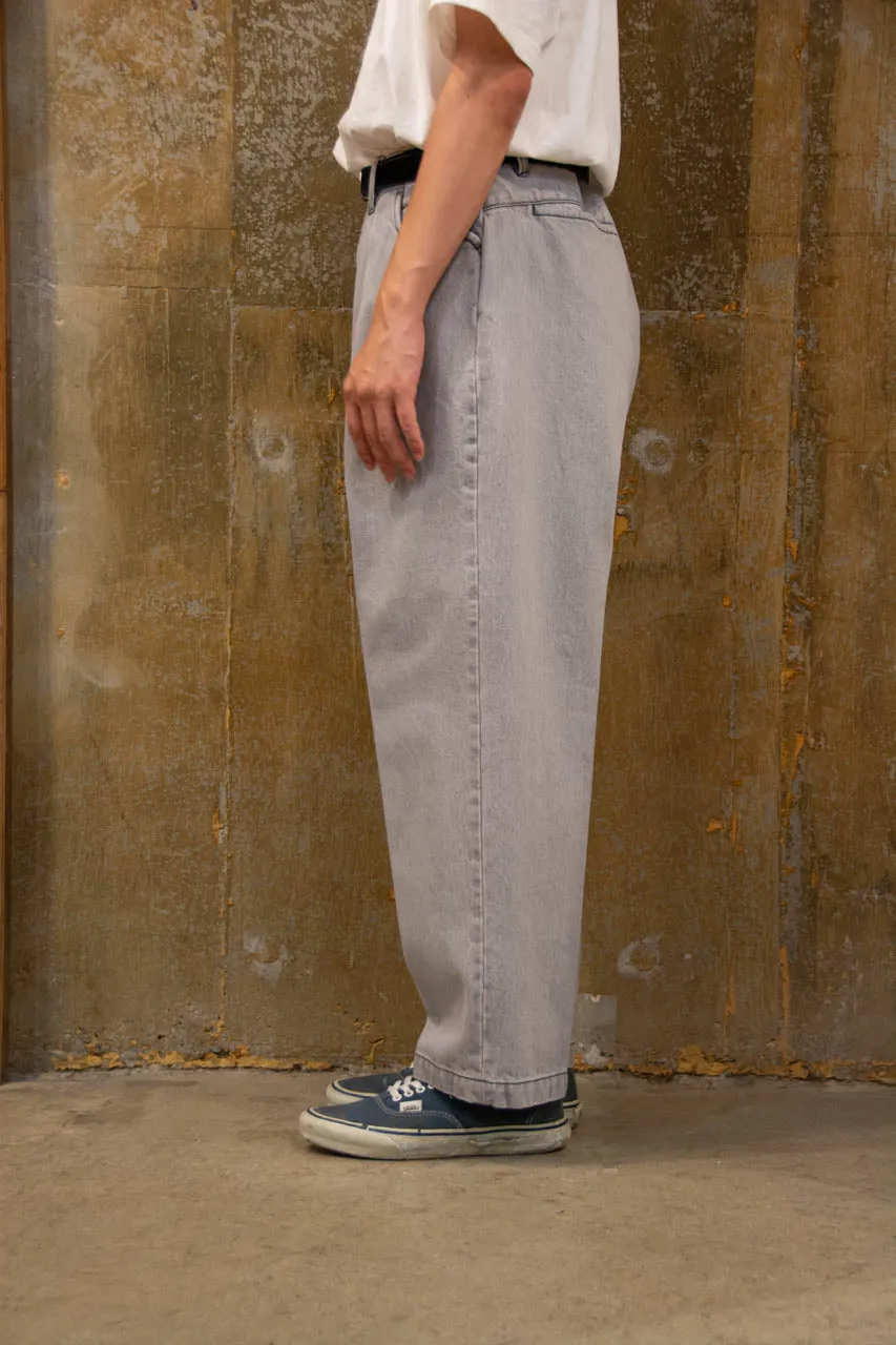 Two-tuck Wide Pants "GRAY"