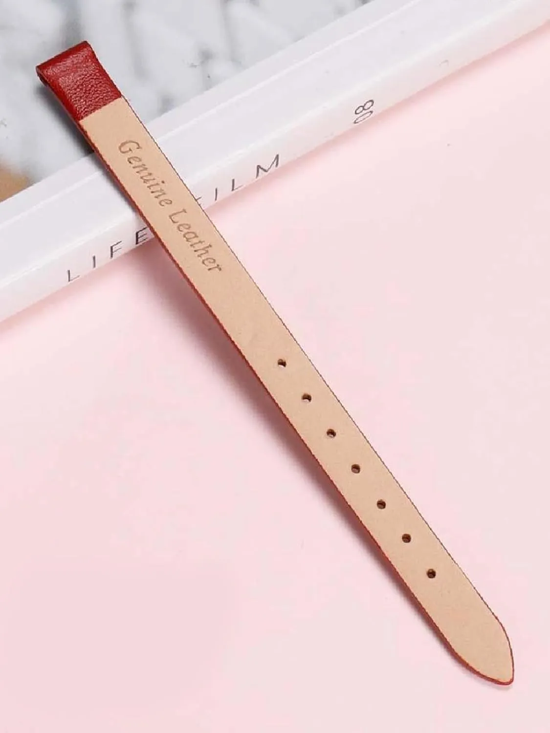 Ultra-Thin Leather Watch Straps Women's Small Size Watchband with Pin Buckle 6-18mm