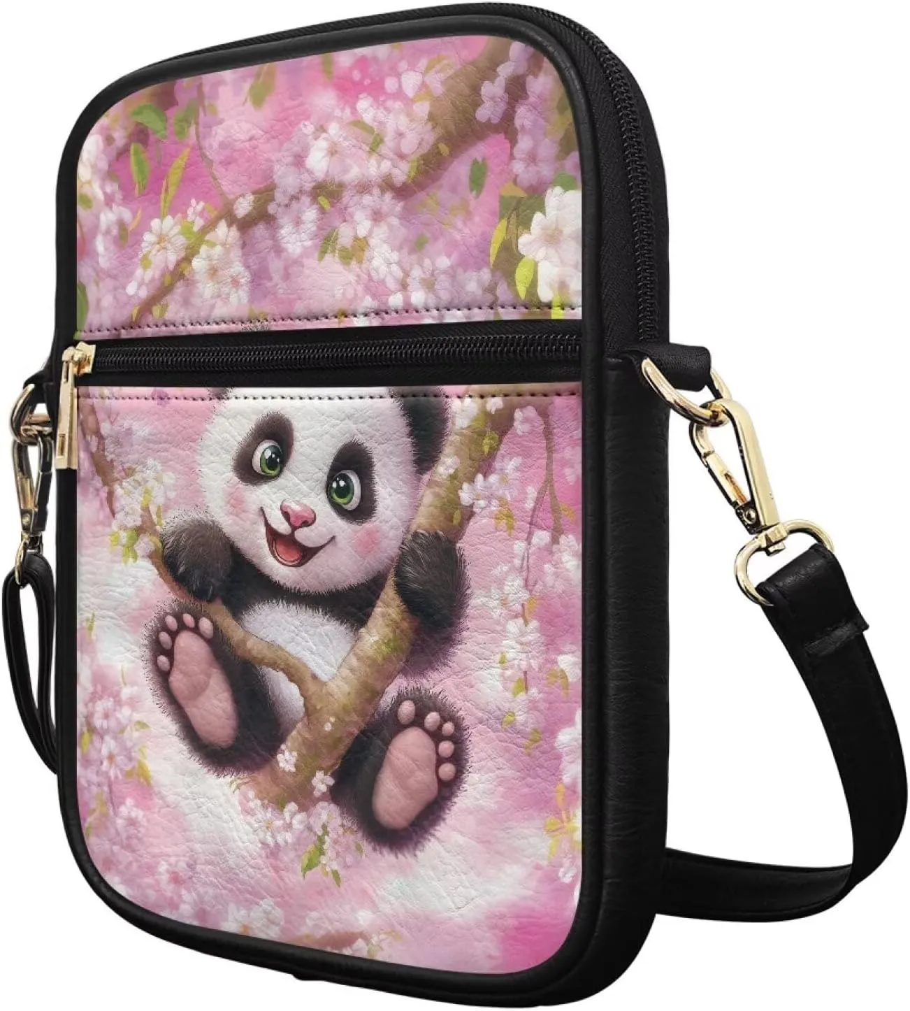Vintage Kawaii Small Crossbody Bags Mini Messenger Bag Leather Small Purse Crossbody Shoulder Bag for Women Men