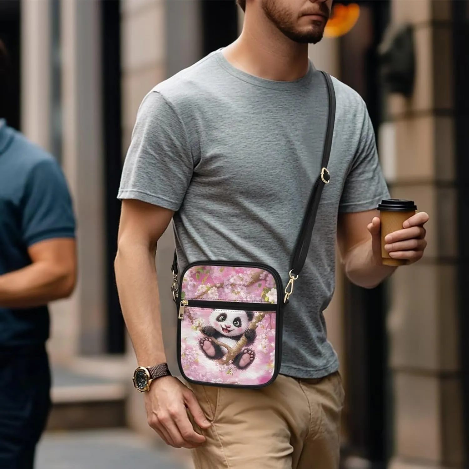 Vintage Kawaii Small Crossbody Bags Mini Messenger Bag Leather Small Purse Crossbody Shoulder Bag for Women Men