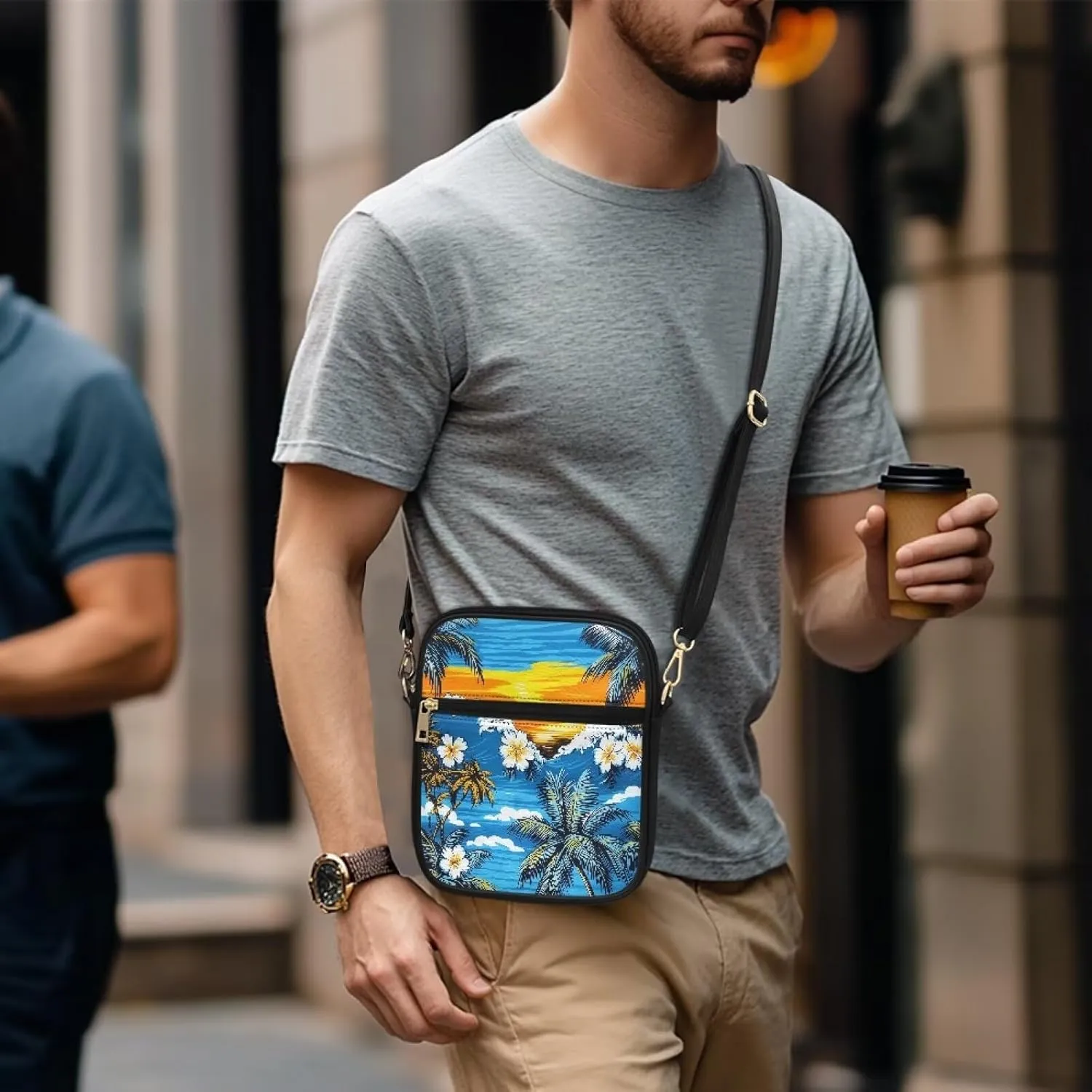 Vintage Kawaii Small Crossbody Bags Mini Messenger Bag Leather Small Purse Crossbody Shoulder Bag for Women Men