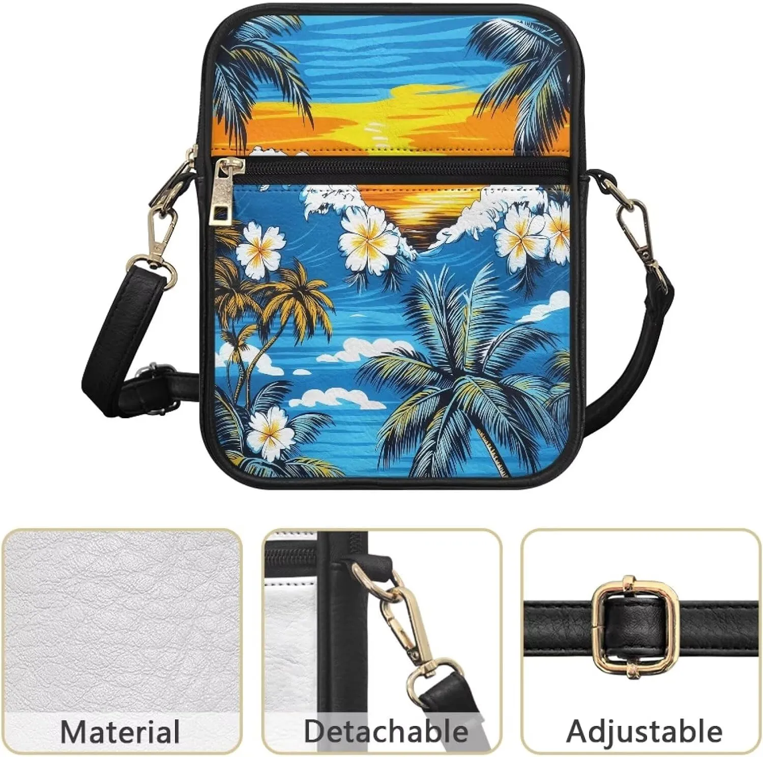 Vintage Kawaii Small Crossbody Bags Mini Messenger Bag Leather Small Purse Crossbody Shoulder Bag for Women Men
