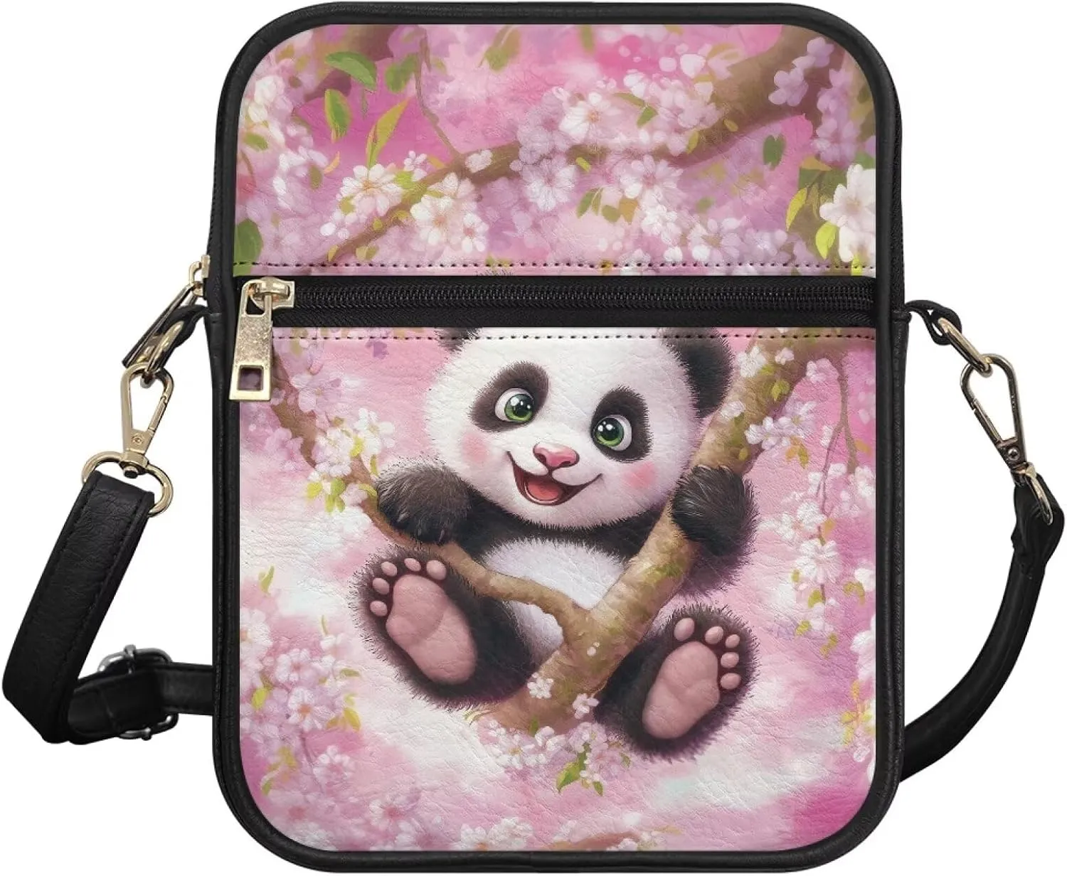 Vintage Kawaii Small Crossbody Bags Mini Messenger Bag Leather Small Purse Crossbody Shoulder Bag for Women Men