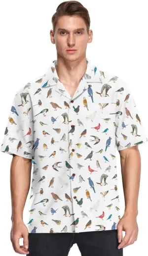 vvfelixl Popcorn and Movie Ticket Striped Boxes Hawaiian Shirt for Men,Men's Casual Button Down Shirts Short Sleeve for Men S