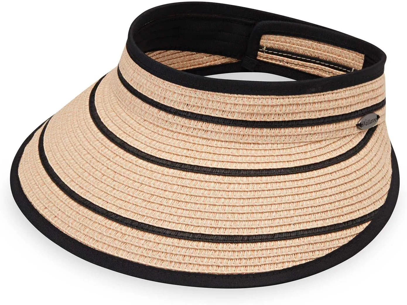 Wallaroo Hat Company Womens Petite Savannah Sun Visor Wide Brim, Packable and Adjustable Sizing for Smaller Crown Sizes