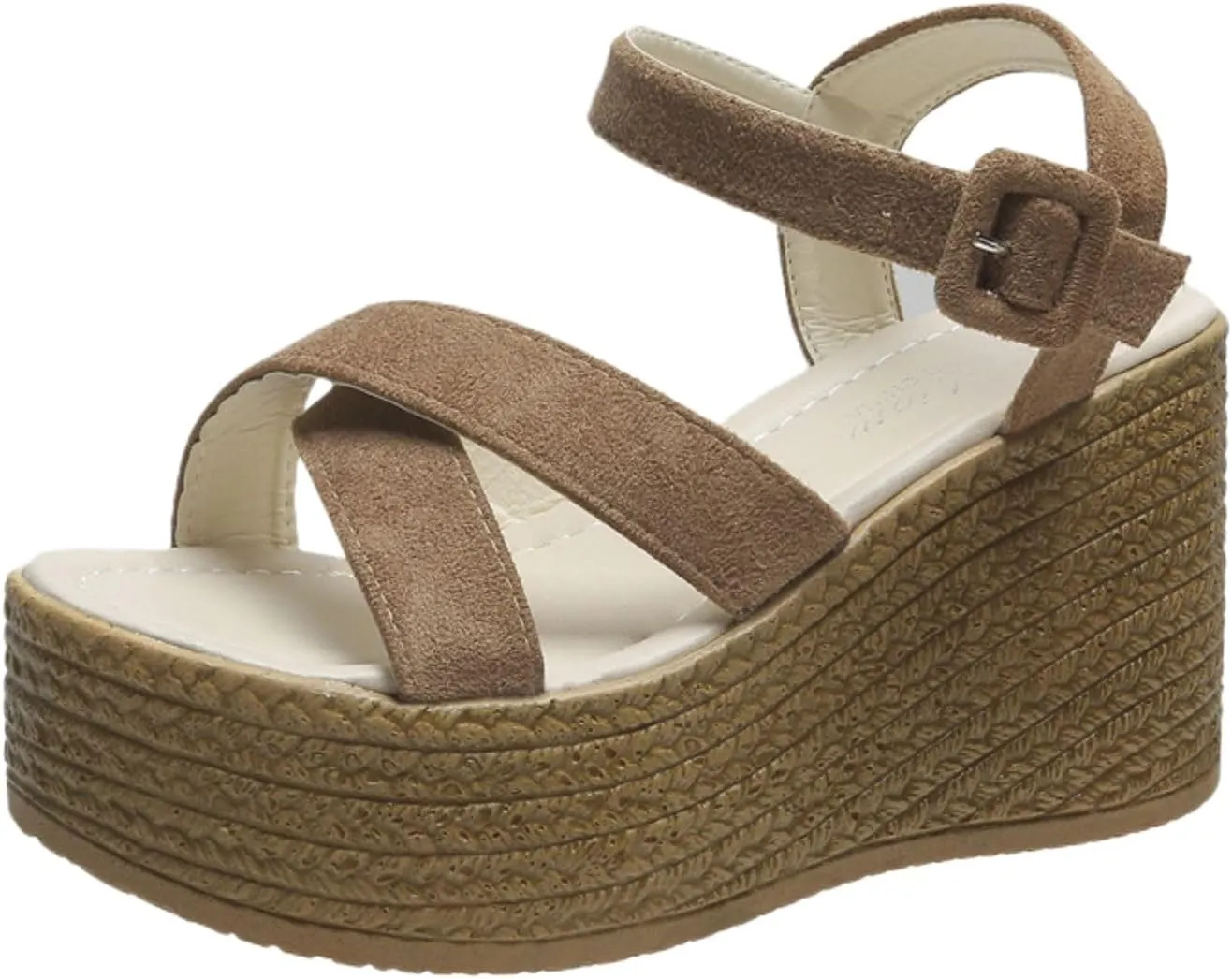 Wedge Sandals for Women Ankle Strap High Heel Platform Open Toe Walking Shoes Cross Band Comfort Wear Dressy Summer Sandal Wedges Casual Espadrille 2025 Fashion Breathable Comfortable