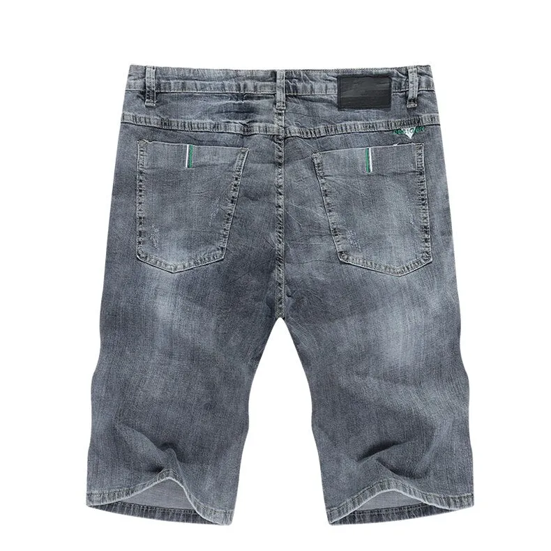 West Louis Ripped Stretch Denim Shorts