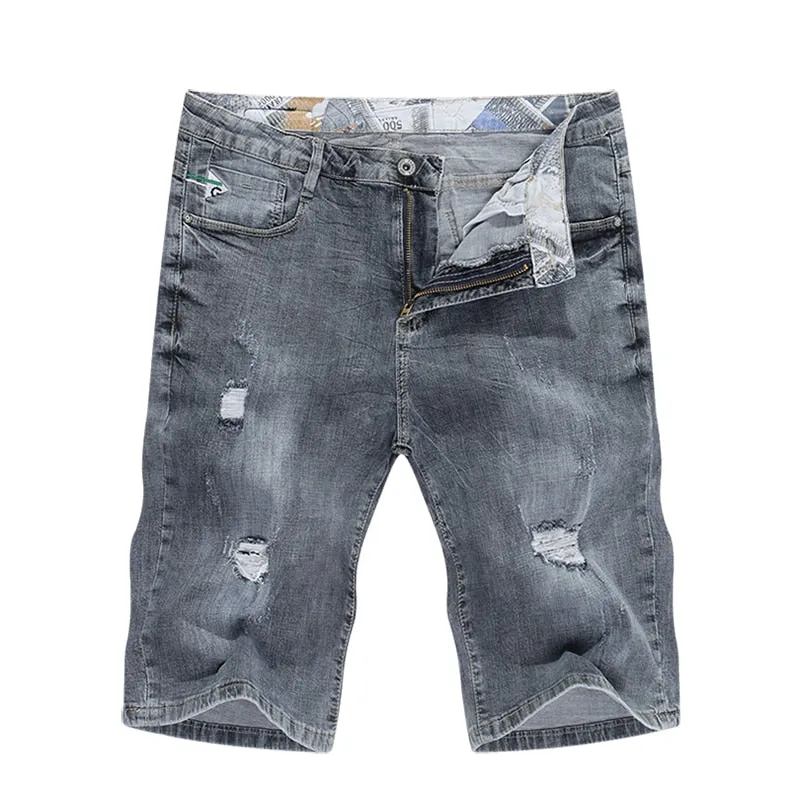 West Louis Ripped Stretch Denim Shorts