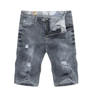 West Louis Ripped Stretch Denim Shorts