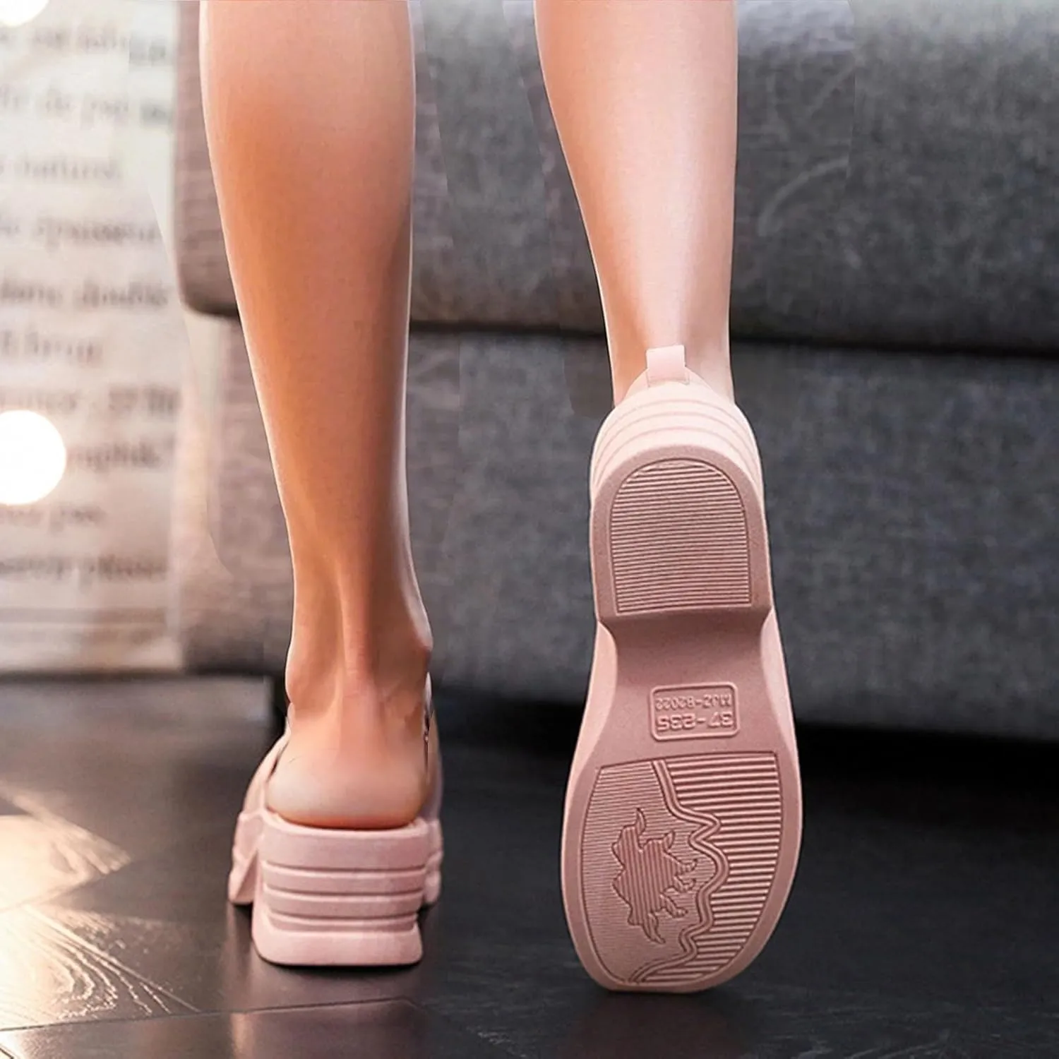 Women Platform Sandals Comfortable Open Toe Wedge Sandals Slip On Platform Slides for Women Summer Casual Beach Shoes