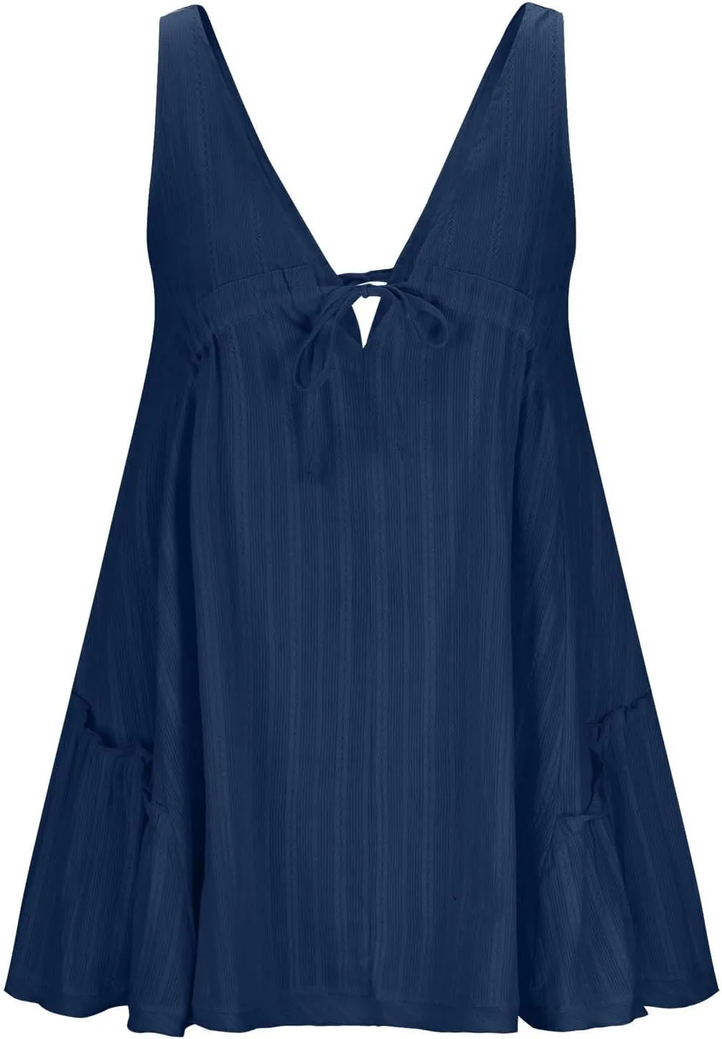 Women Sexy Lace Slip Dress Sleeveless V-Neck Flowy Ruffle Beach Mini Dresses Cocktail Party Club A Line Tank Dress