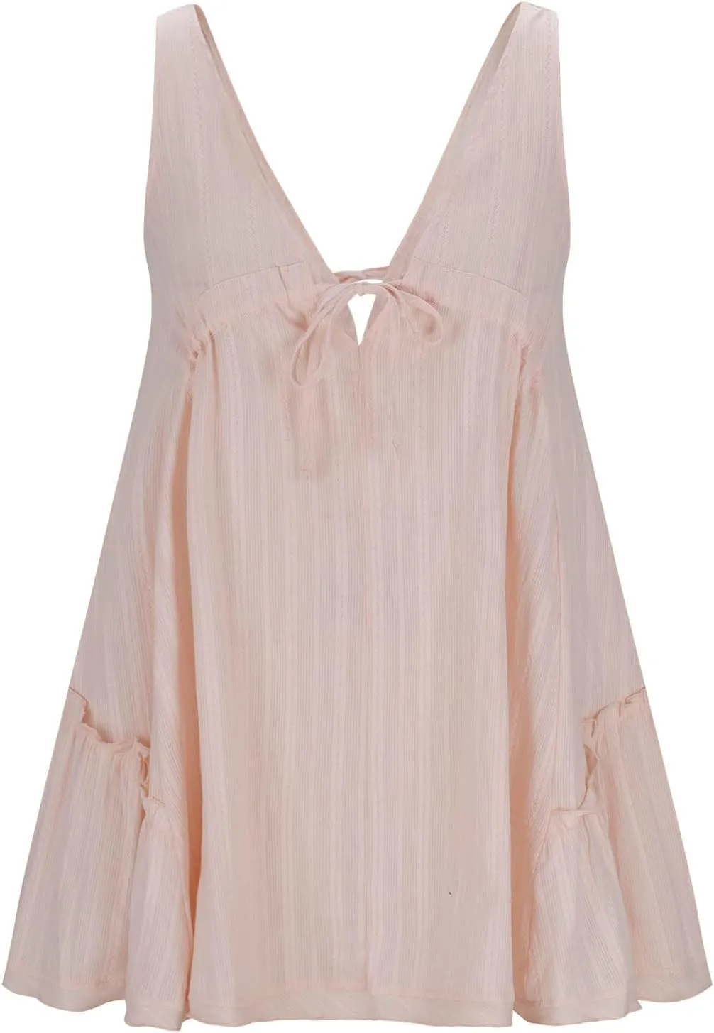 Women Sexy Lace Slip Dress Sleeveless V-Neck Flowy Ruffle Beach Mini Dresses Cocktail Party Club A Line Tank Dress