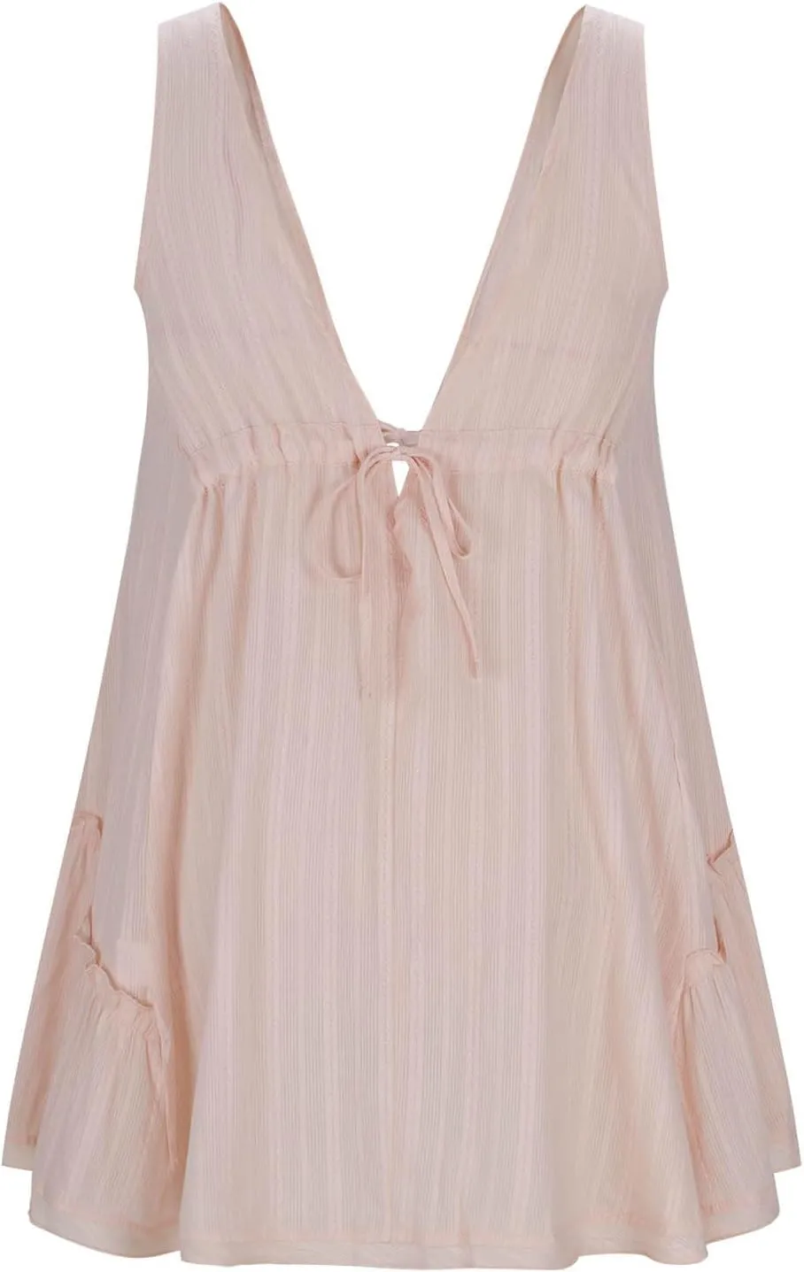 Women Sexy Lace Slip Dress Sleeveless V-Neck Flowy Ruffle Beach Mini Dresses Cocktail Party Club A Line Tank Dress
