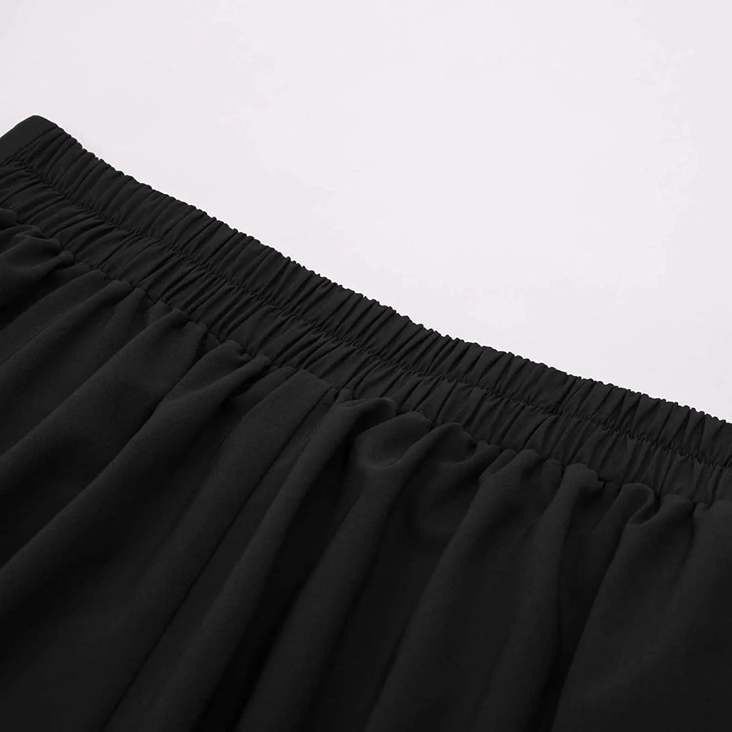 Women Vintage Elastic High Waist Pleated Skirt Gothic Button Midi A-Line Swing Skirts Work Casual Dress 2025 Trendy
