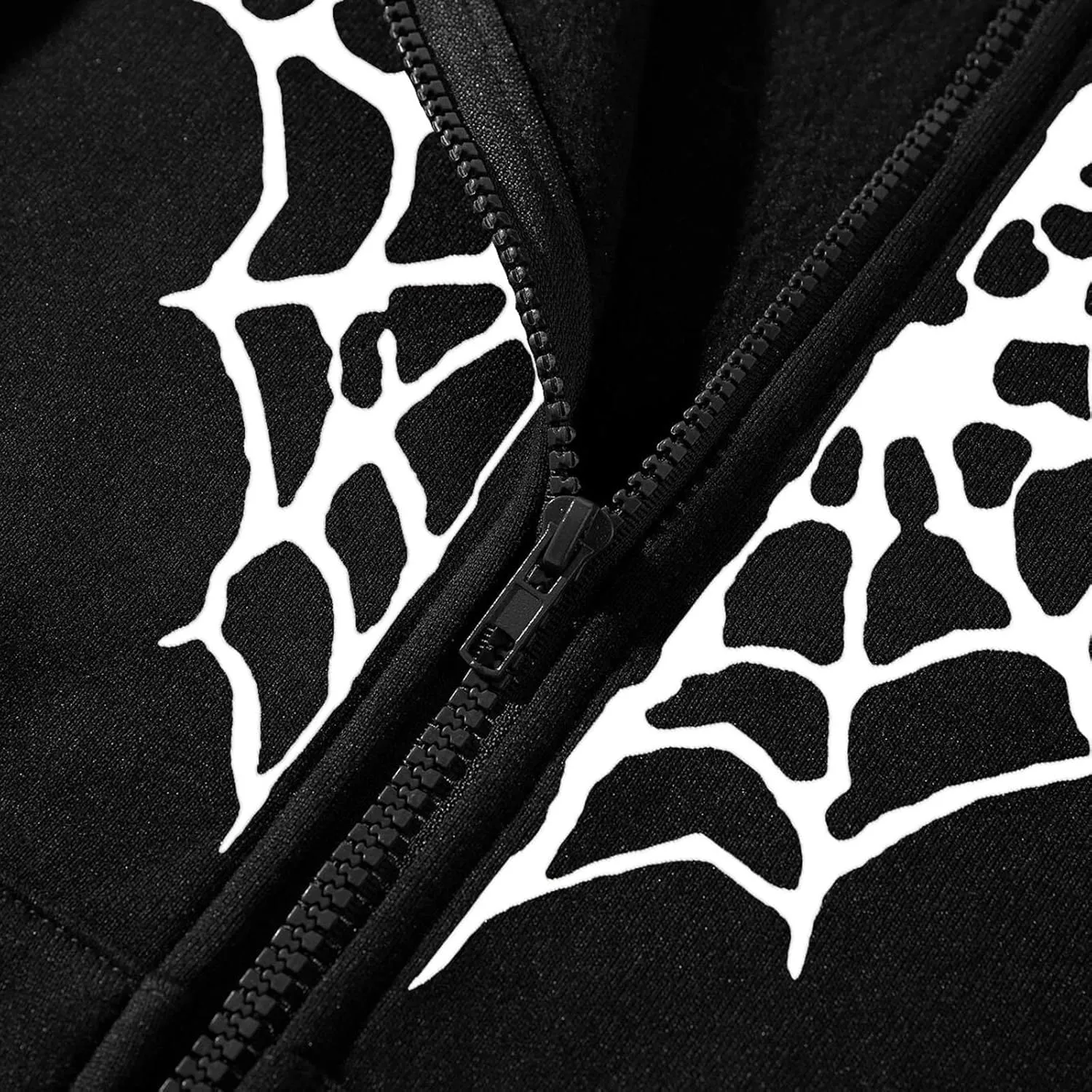 Women Y2K Spider Web Love Heart Hoodies Punk Jacket Coat Streetwear Goth Harajuku Oversized Zip Up Hooded Sweatshirt