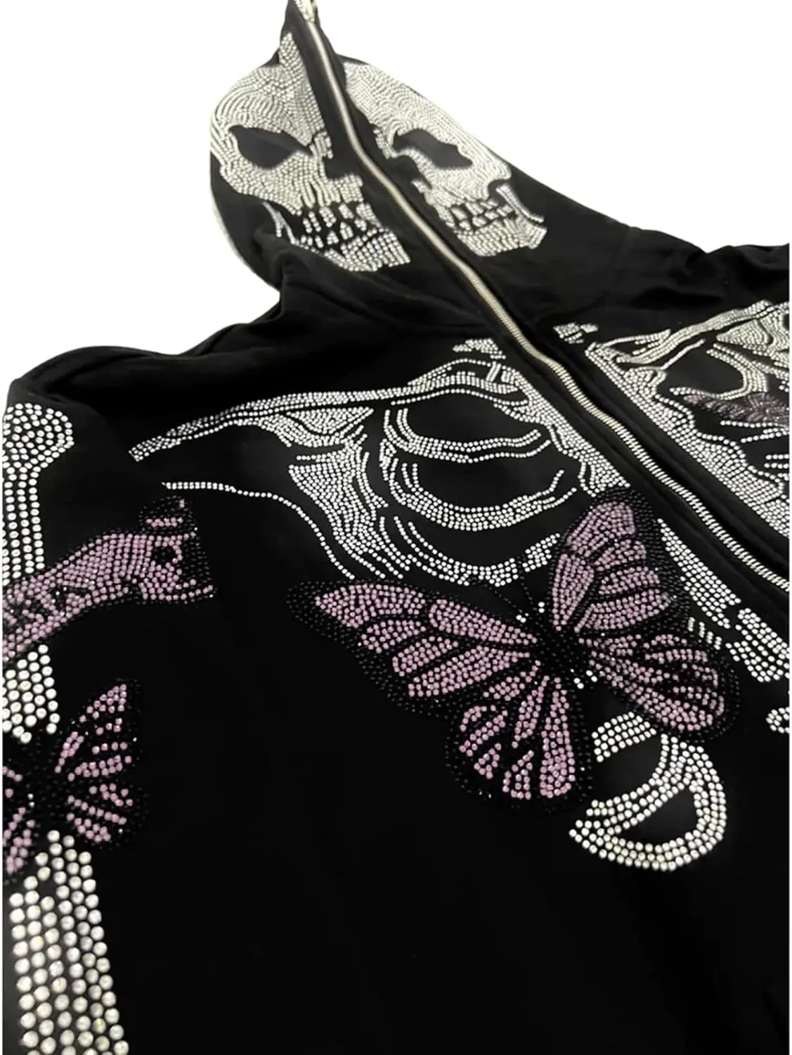 Women Zip Up Hoodie Casual Long Sleeve Y2K Vintage Graphic Aesthetic Sweatshirts Top E-Girl 90s Streetwear Jacket