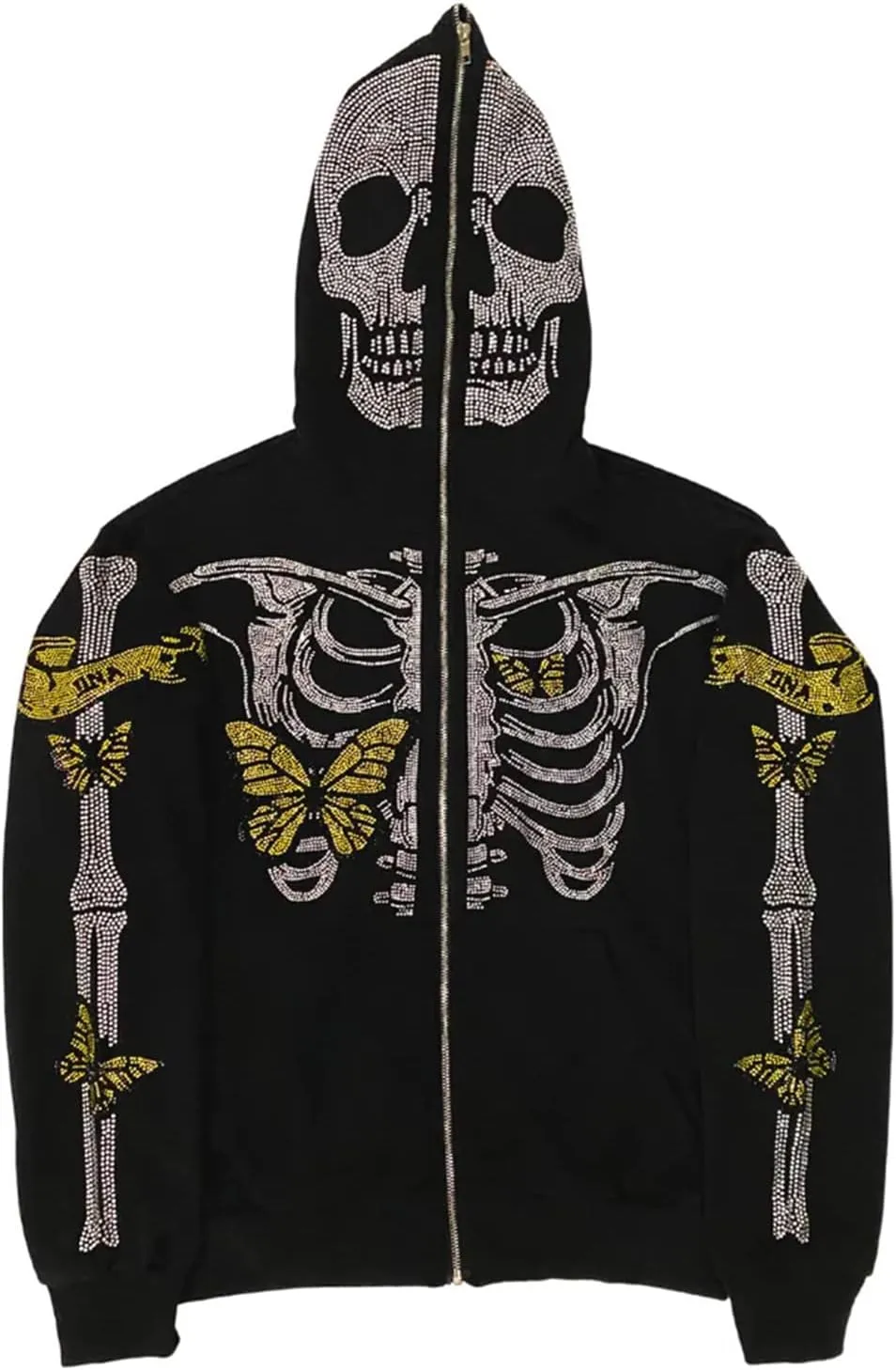 Women Zip Up Hoodie Casual Long Sleeve Y2K Vintage Graphic Aesthetic Sweatshirts Top E-Girl 90s Streetwear Jacket