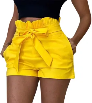 Women's 2.5" Solid Shorts Hiking Athletic Shorts Strappy High Waist Yoga Lounge Athletic Shorts Comfy Casual with Pockets