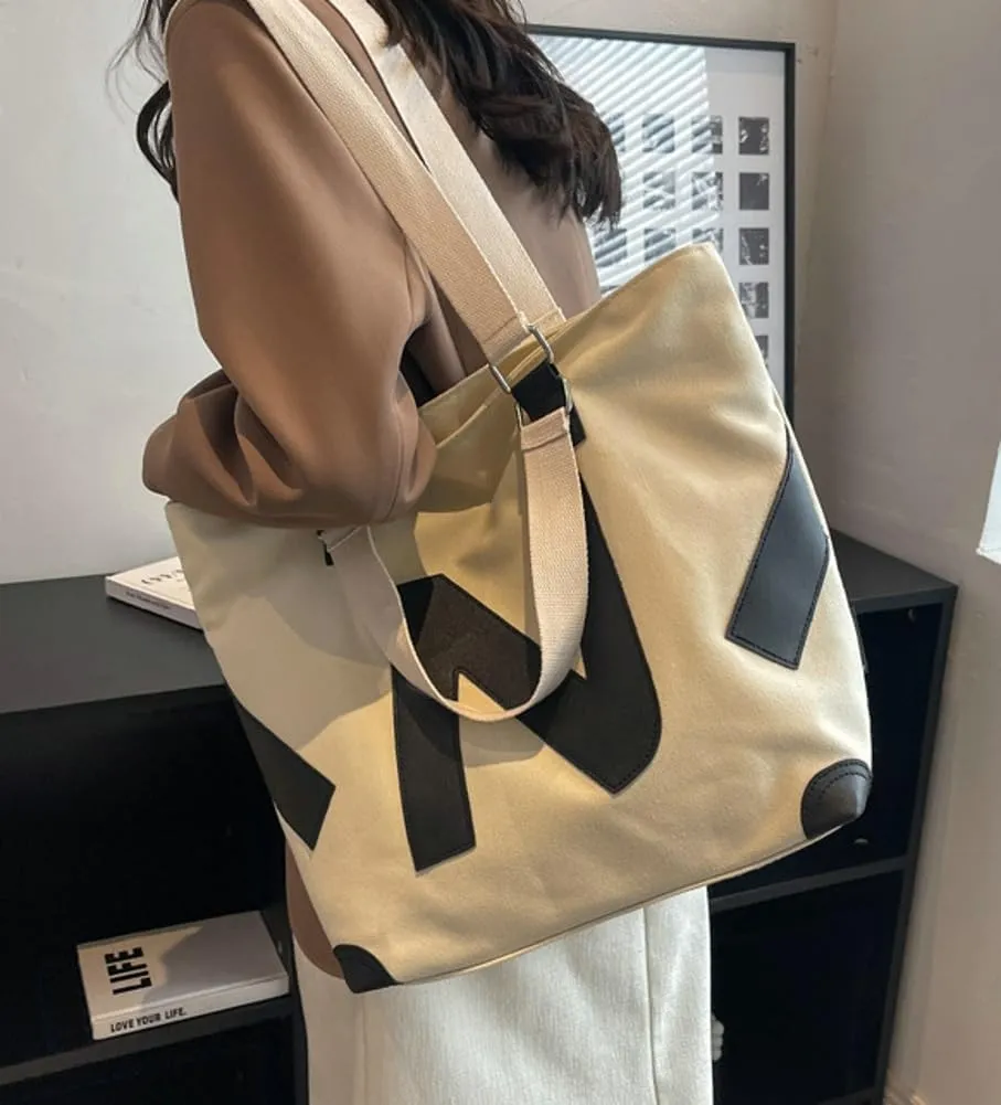 Women's Casual Tote Bags Canvas Shoulder Bag Large Capacity Purse Handbeg Fashion Work Top Handle Satchel