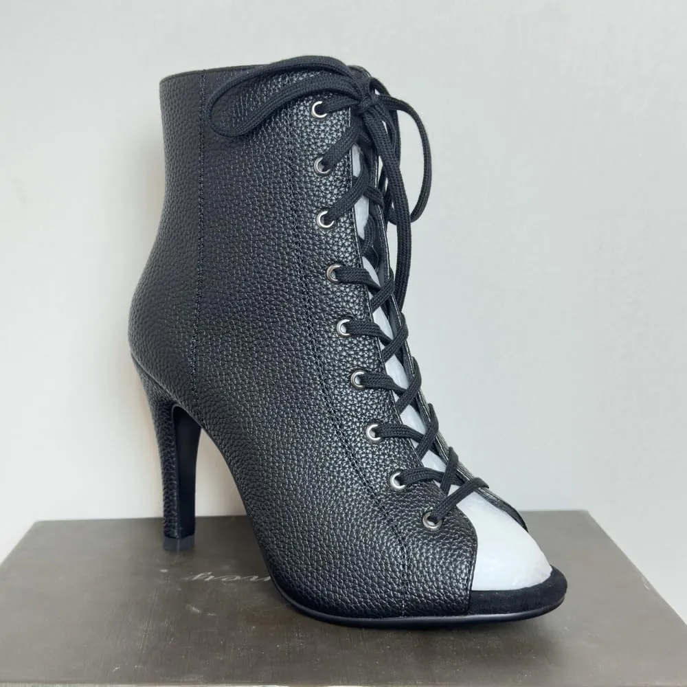 Women's Dance Heels Fashion Summer Peep Toe Ankle Boots Lace Up Pumps Party Shoes Ladies Stiletto Sandals Dancing Shoes