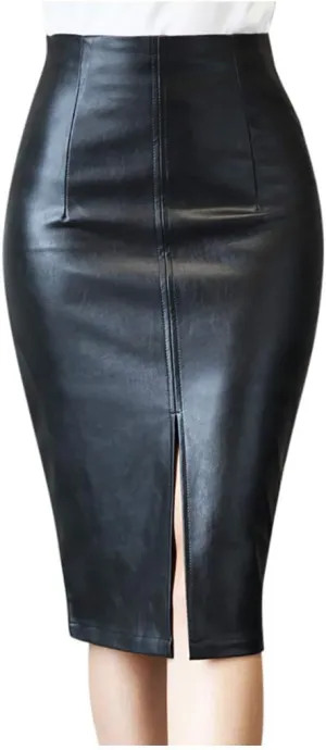 Women's High Waisted Pleated Tennis Skirt Womens Fashion Ladys Leather Skirt Casual Pencil Midi Mid-Calf Skirt