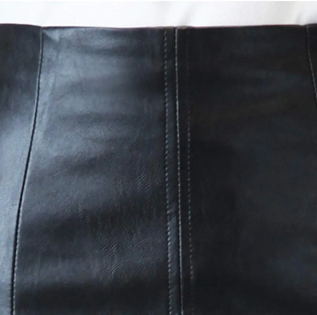 Women's High Waisted Pleated Tennis Skirt Womens Fashion Ladys Leather Skirt Casual Pencil Midi Mid-Calf Skirt