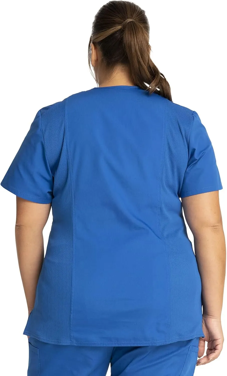 Women's Mock Wrap Top Workwear Originals with Rib-Knit Back Panels WW650