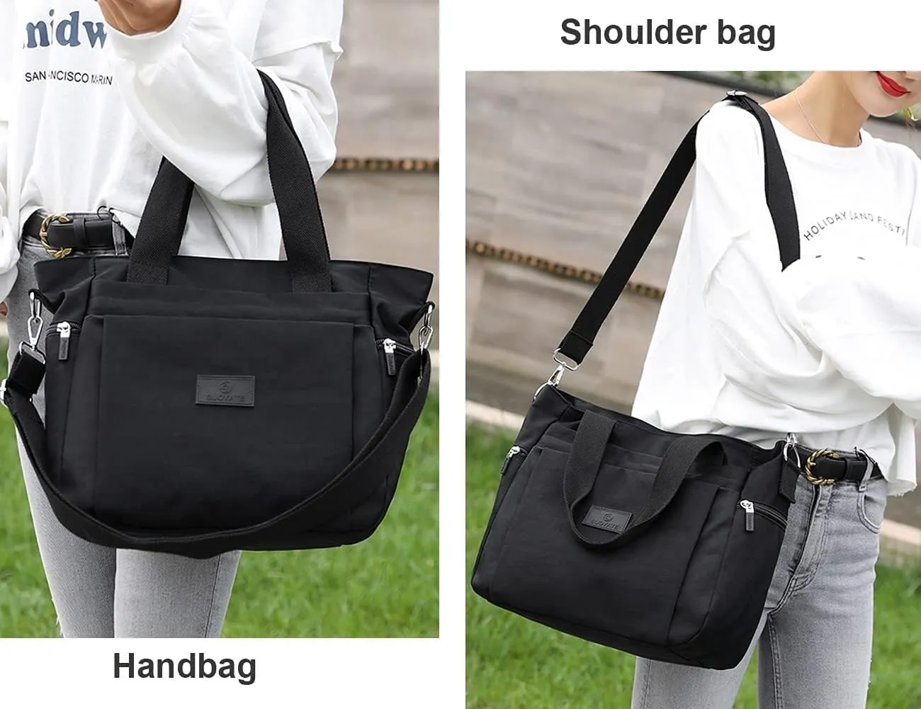 Women's Shoulder Bag Commuting Canvas Messenger Bag Shoulder Hobo Crossbody Bags With Pockets Large Capacity