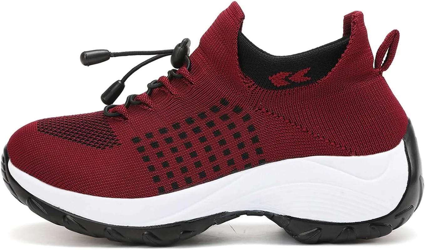 Women's Slip-On Sneakers Breathable Mesh Walking Shoes Comfortable Casual Athletic Sock Sneakers for Women Air