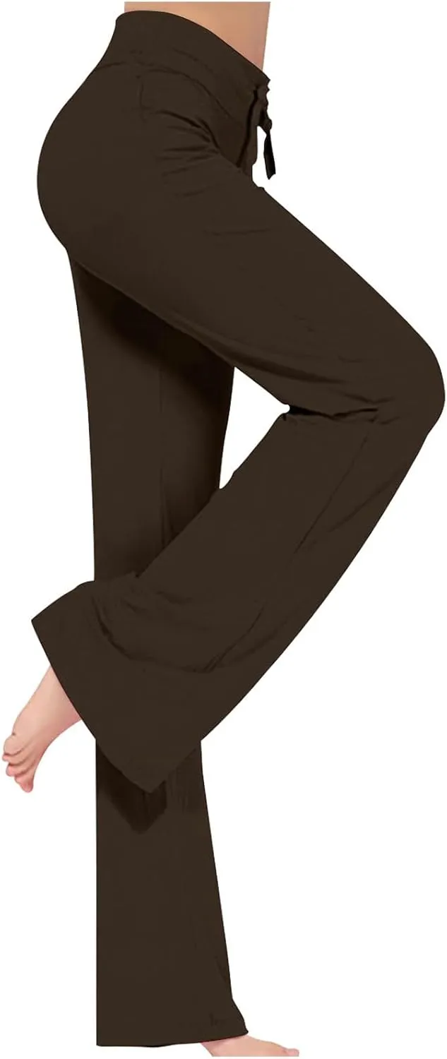 Women's Sports Yoga Pants Soft Bootcut Sweatpants High Waist Modal Cotton Flare Workout Pant Casual Trousers