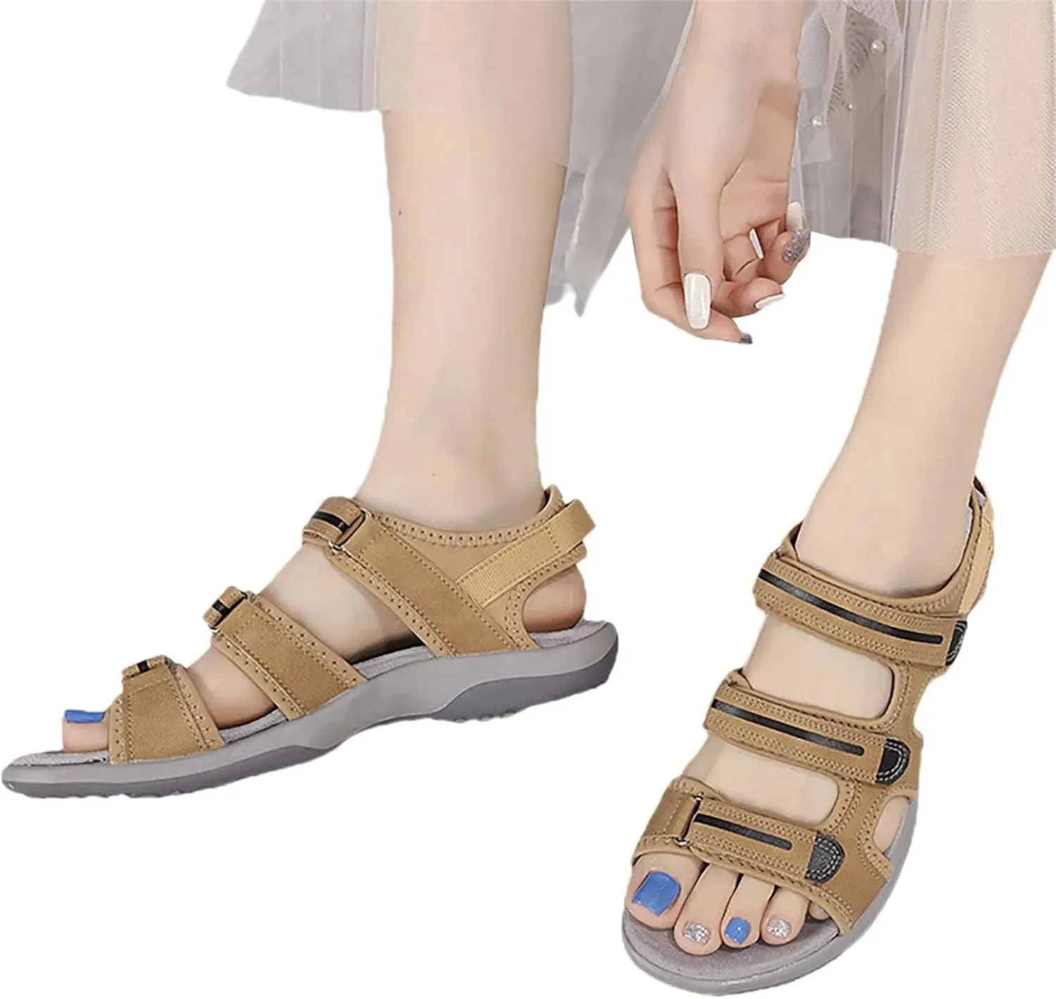 Women's Sporty Flat Sandals - Comfortable Wear-Resistant Flat Bottom Summer Shoes