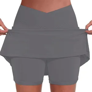 Women's Tennis Golf Skirts High Waisted Yoga Shorts for Workout Athletic Skorts Sports Running Pickleball with Pockets