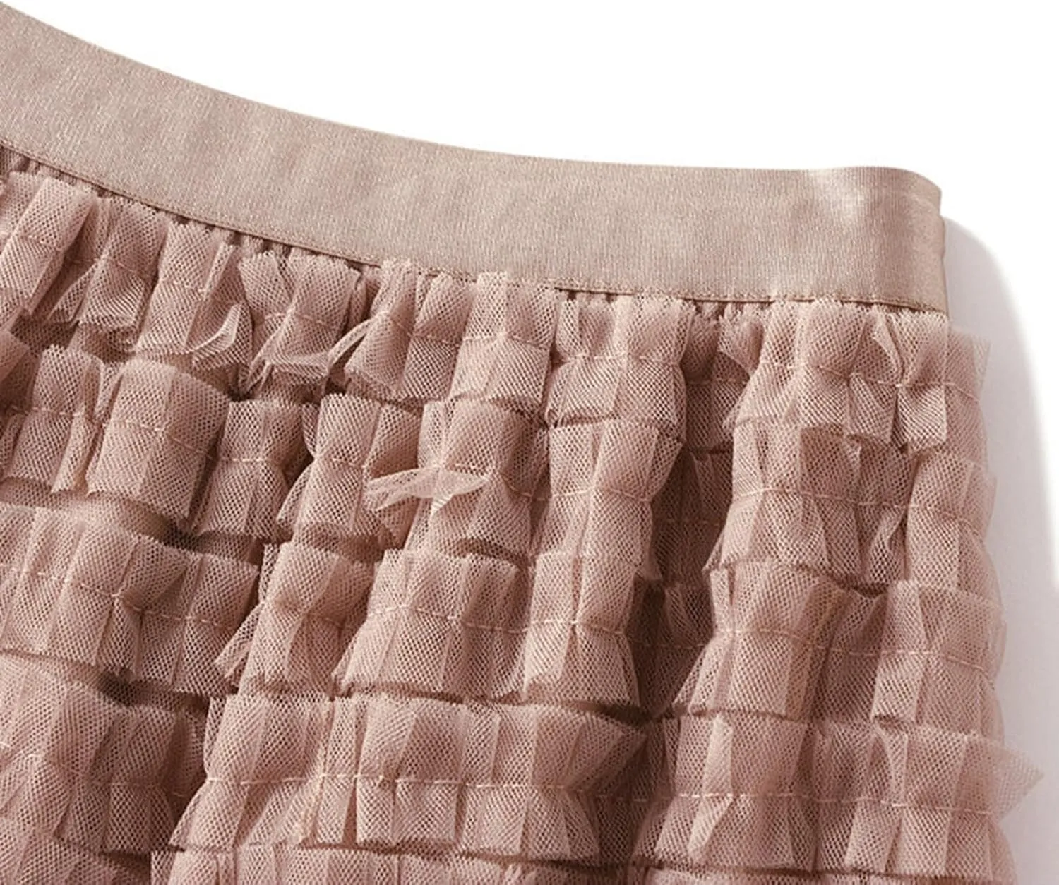 Women'S Tulle Skirt Elastic Waist Tutu Skirt Layered Puffy Fairy Skirts Mesh Layered Skirts Party Skirts