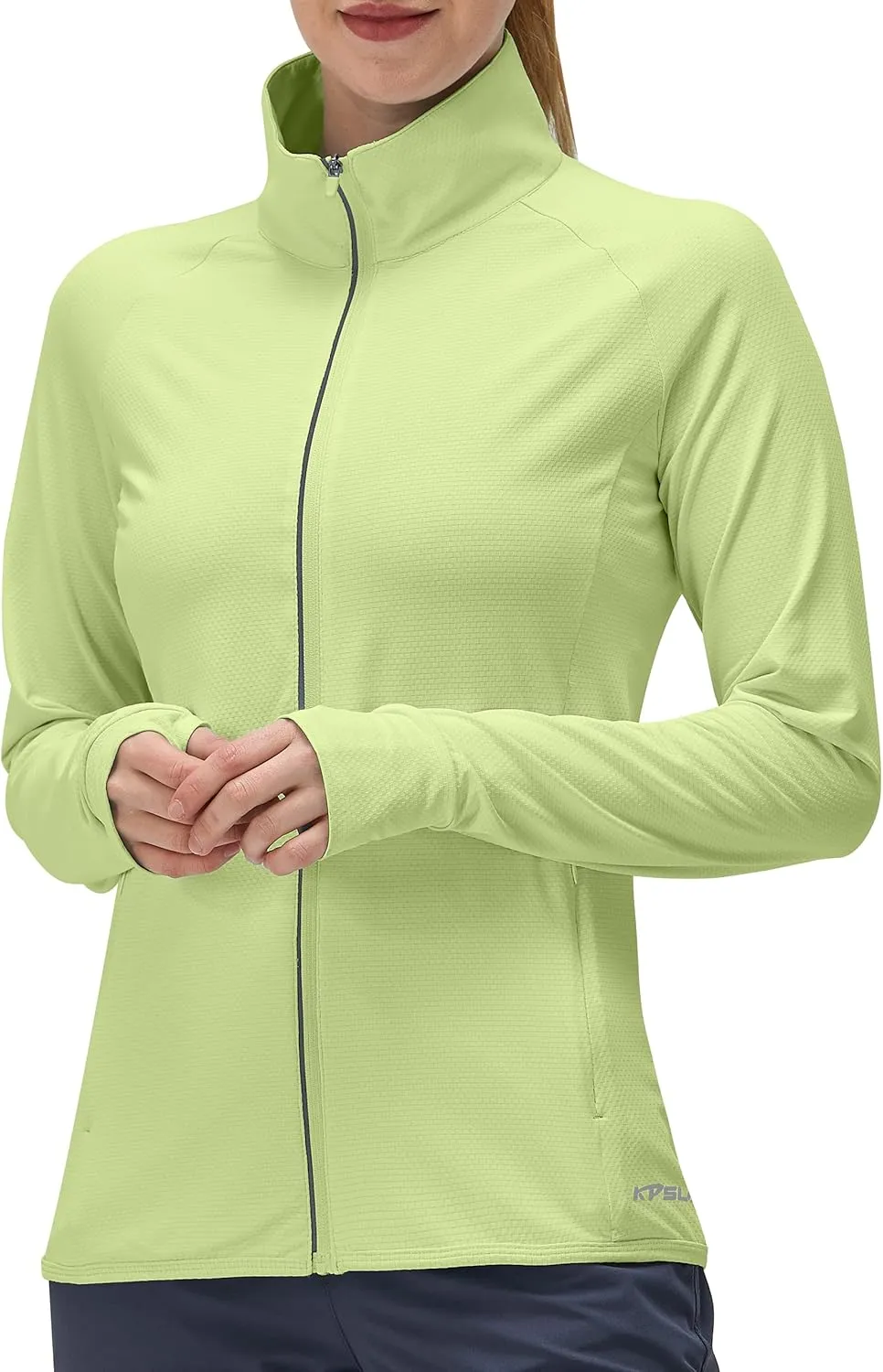 Women's UPF 50  UV Sun Protection Clothing Long Sleeve Athletic Hiking Shirts Lightweight SPF Zip Up Outdoor Jacket