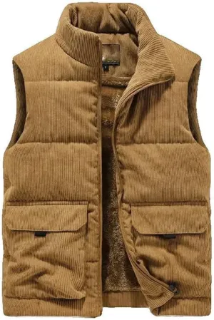 Xingfenly Winter Vest Male Cotton-Padded Vests Coats Men Sleeveless Jackets Warm Waistcoats Clothing Plus Size