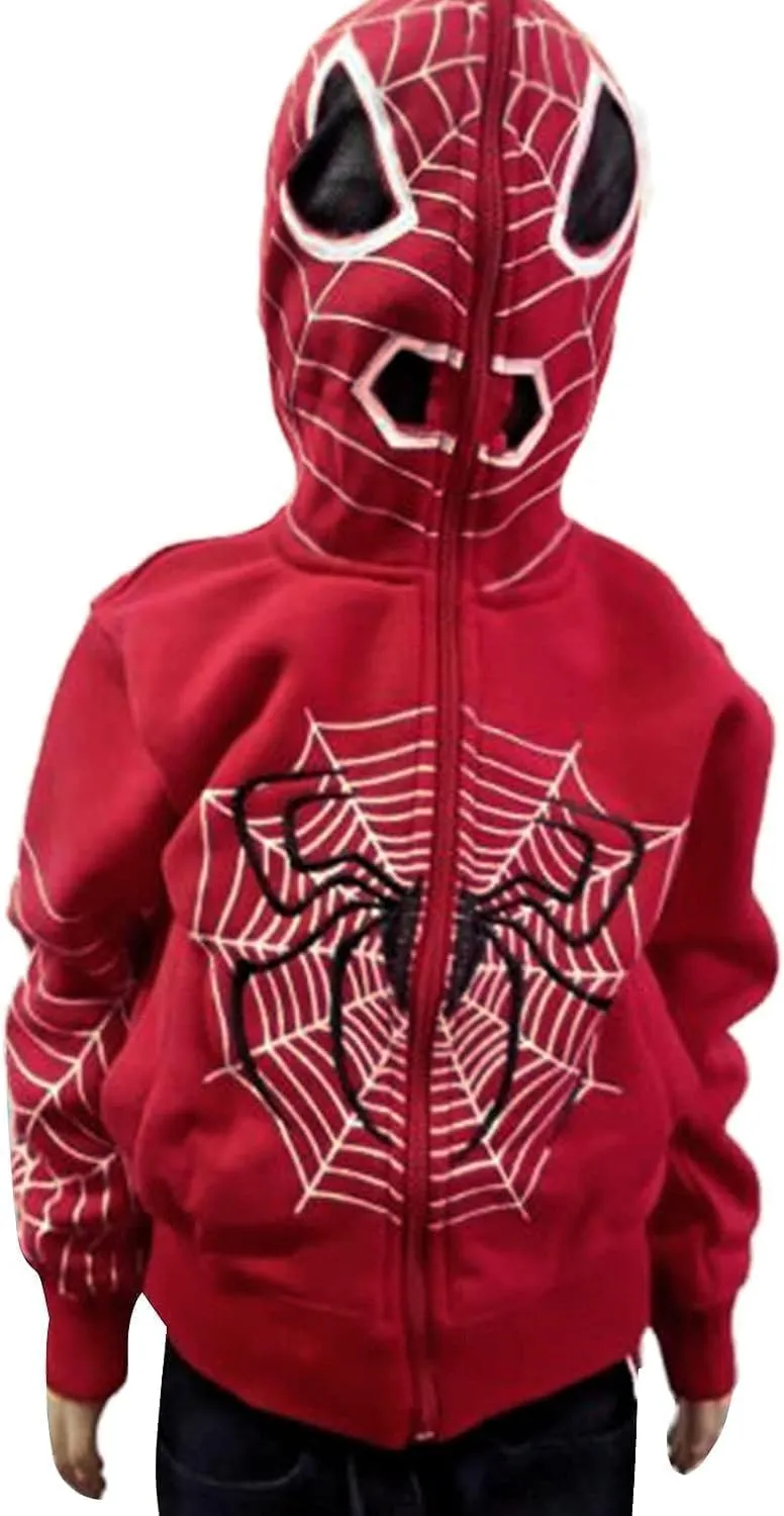 Y2k Zip Up Spider Graphic Hoodie Halloween Rhinestone Oversized Hoodies Goth Grunge Jacket Streetwear Sweatshirt