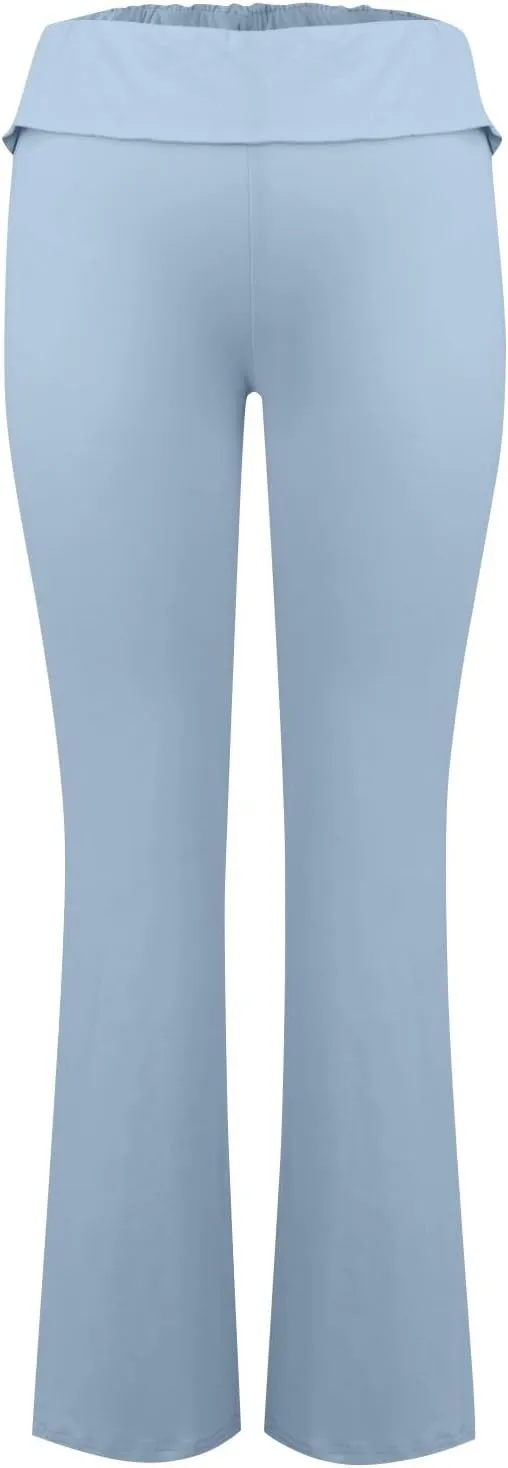Yoga Leggings for Women, Flare Summer Pants High Waisted Tummy Control Stretch Pants Elastic Waist Trousers