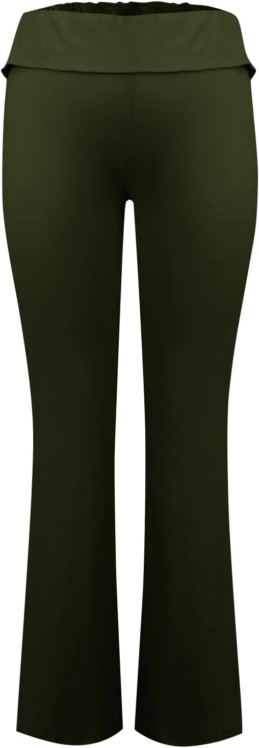 Yoga Leggings for Women, Flare Summer Pants High Waisted Tummy Control Stretch Pants Elastic Waist Trousers