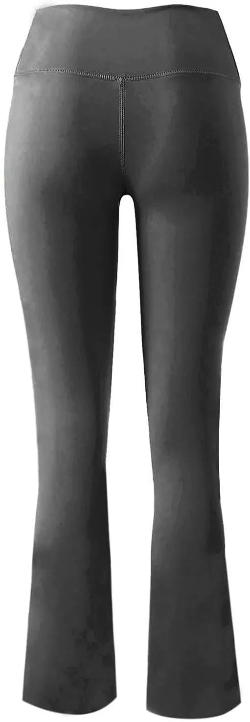 Yoga Pants Women Flare High Waisted Leggings Tummy Control Bell Bottom Cross Waist Leggings Wide Leg Casual Pants